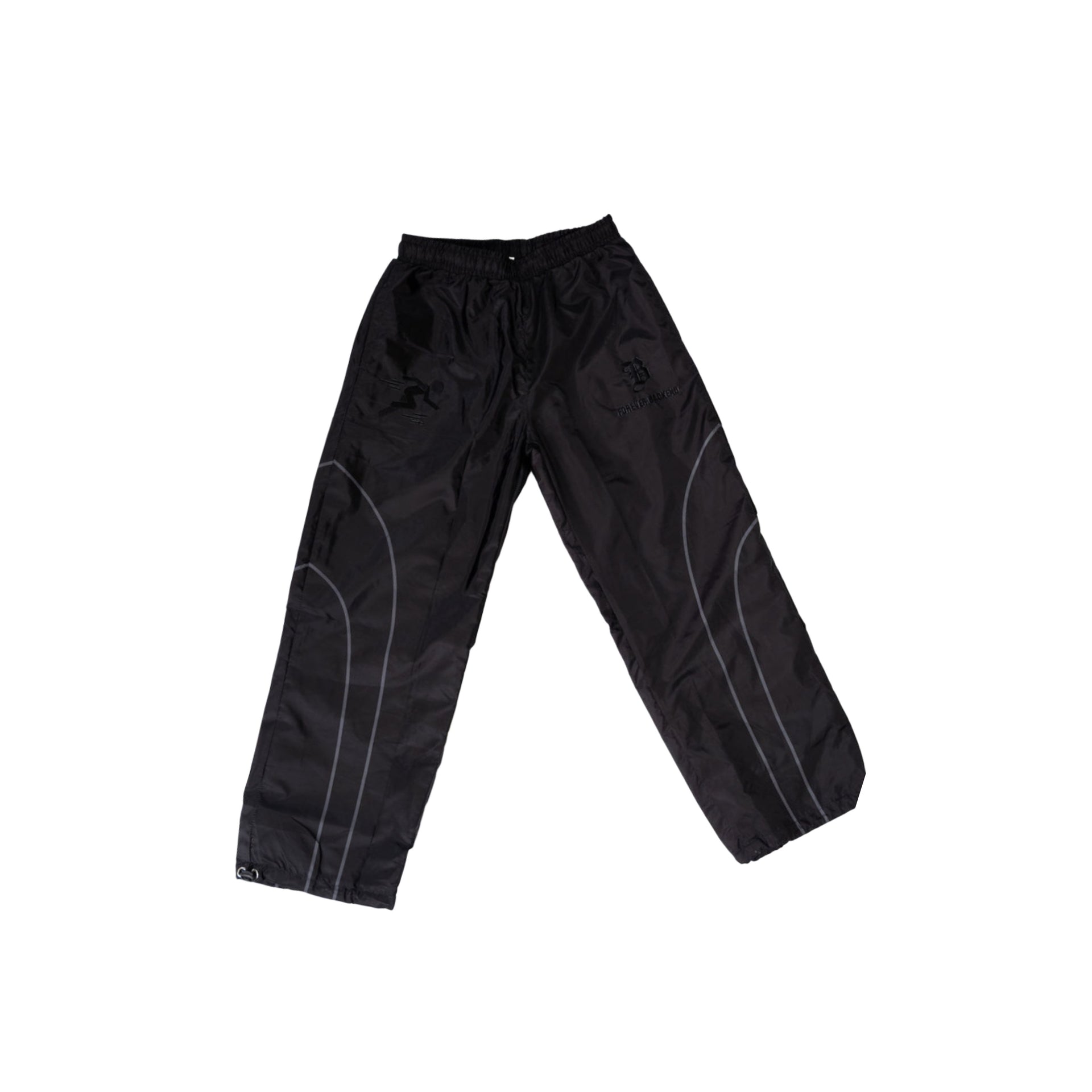 BLACK BACKEND RUNNER PANTS